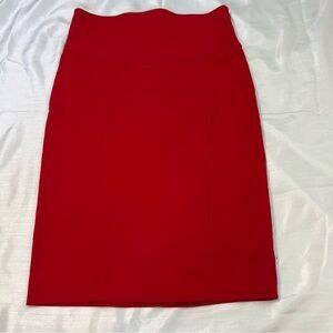 Vintage Red Pencil Skirt by Have | Made in USA | 90s Minimalist Officecore Chic